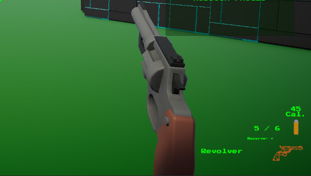 Gameplay screenshot showing reticle recoil or reticle pulse during weapon firing