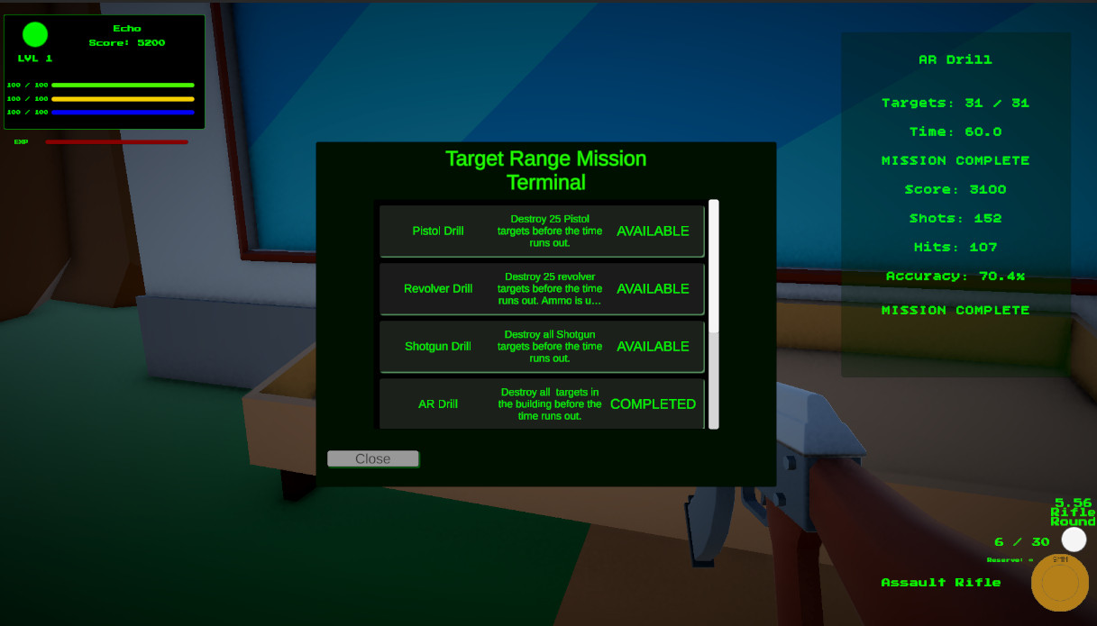 Mission Terminal and unlock flow
