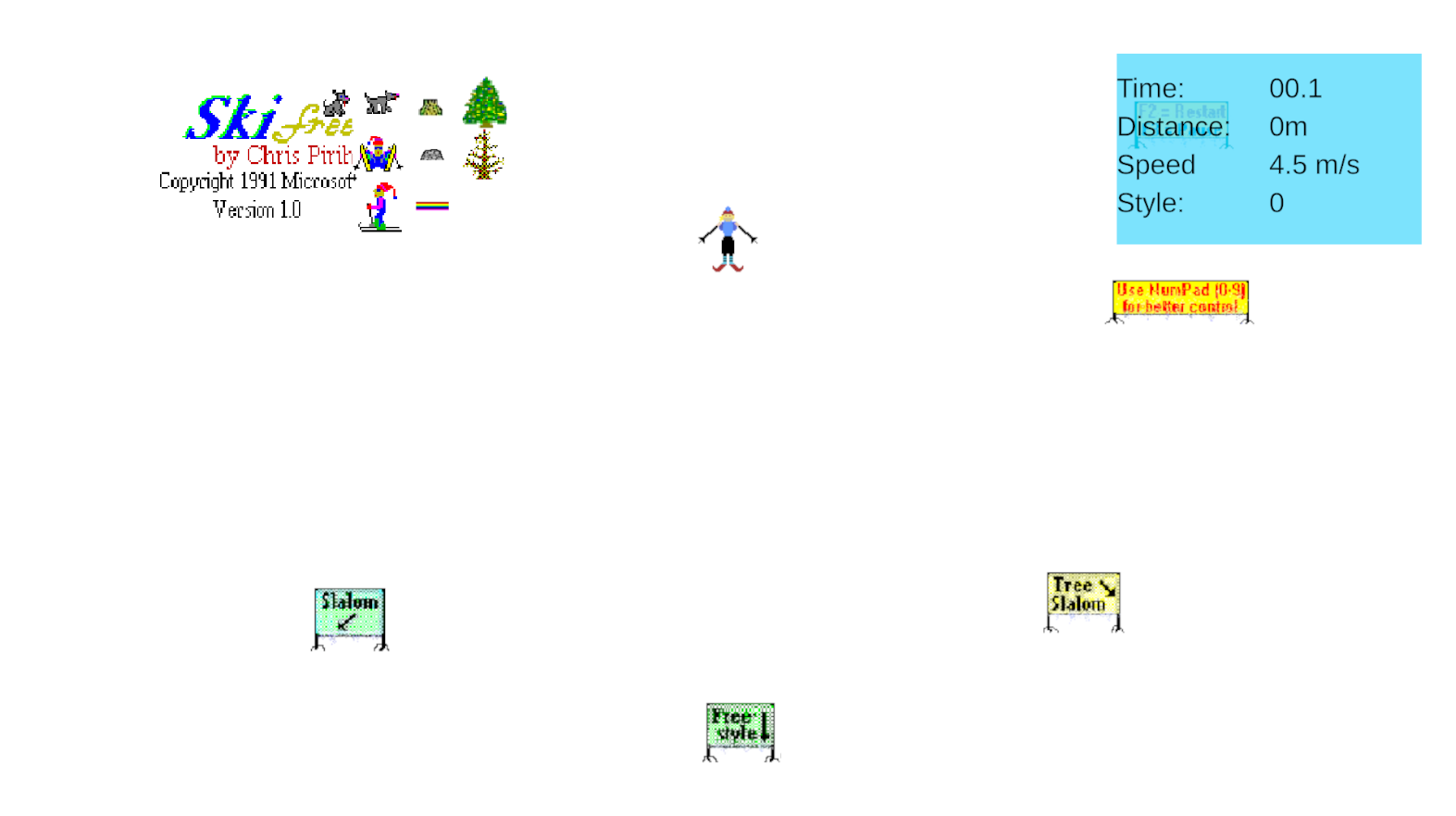 SkiiFree ’26 gameplay overview